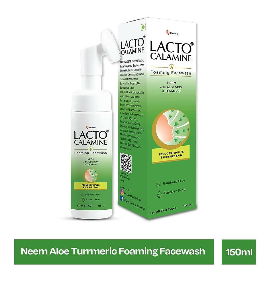 Lacto Calamine Neem with Aloe & Turmeric Foaming Face Wash | Grocsy