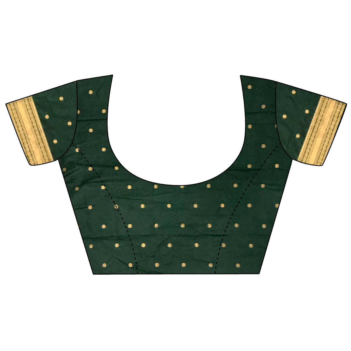 Joban Fashion Dark Green Banarasi Soft Silk Woven Saree | Grocsy