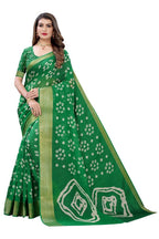 Vamika Green Linen Jari Border Saree | Grocsy