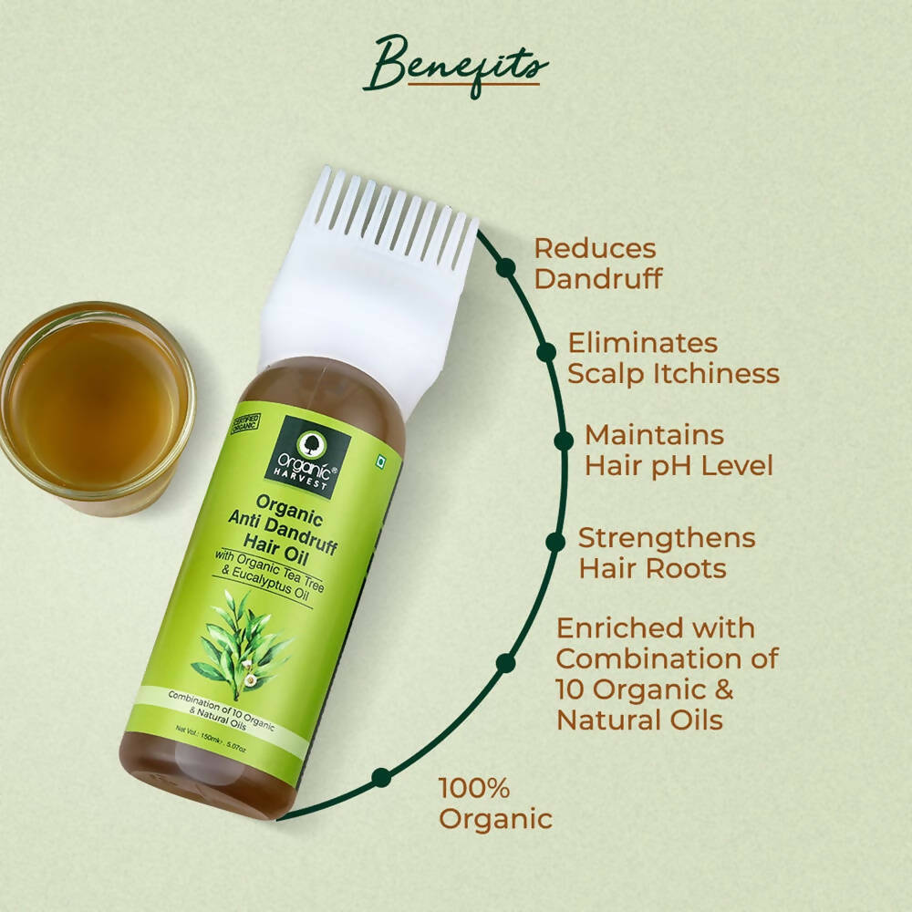 Organic Harvest Organic Anti Dandruff Hair Oil | Grocsy