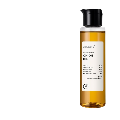 Brillare Onion Hair Oil with the Goodness Of Cedar Wood & Sunflower Oil | Grocsy