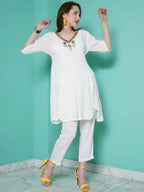 Women Republic White Rayo N Crepe Coord Set | Grocsy