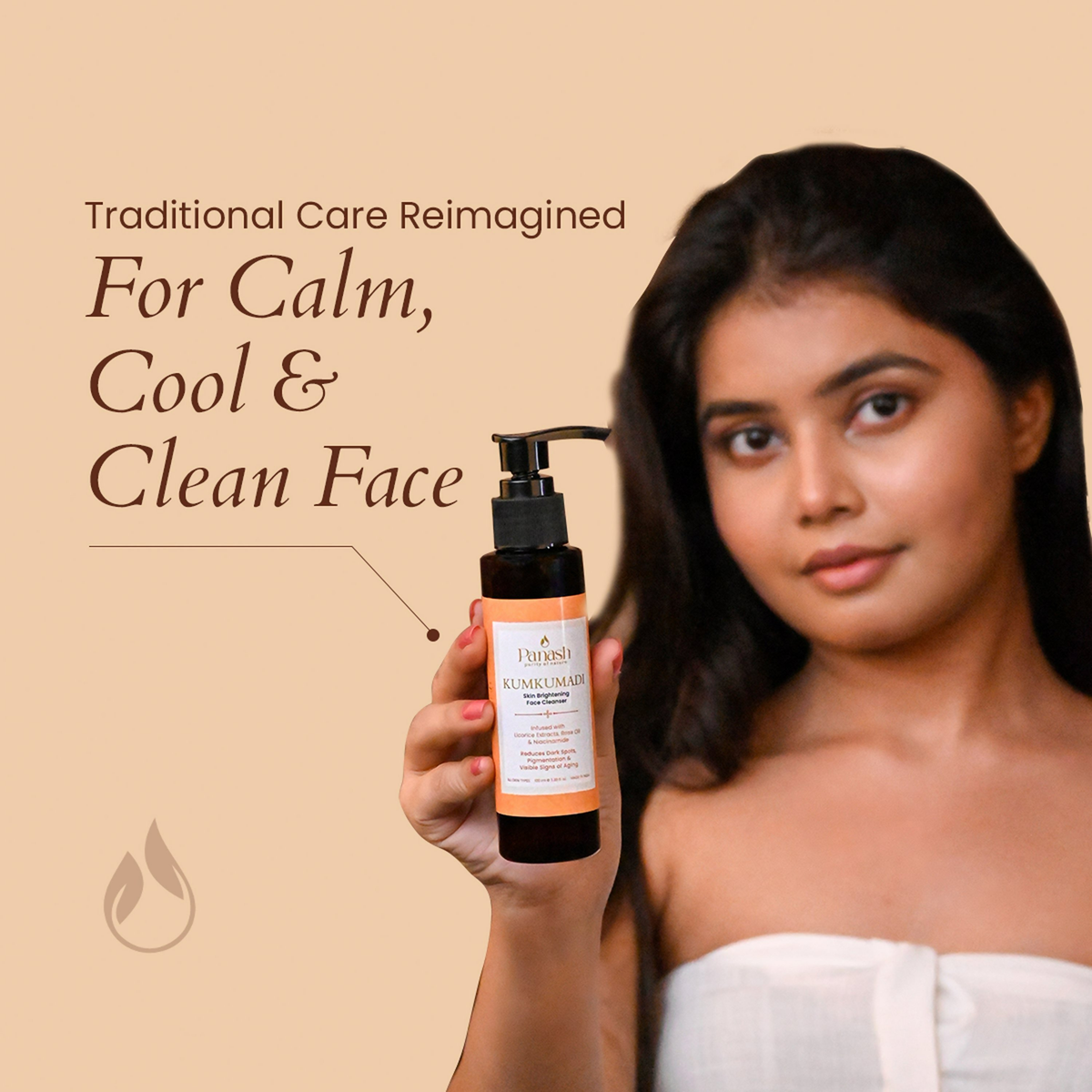 Panash Kumkumadi Skin Brightening Face Cleanser | Grocsy