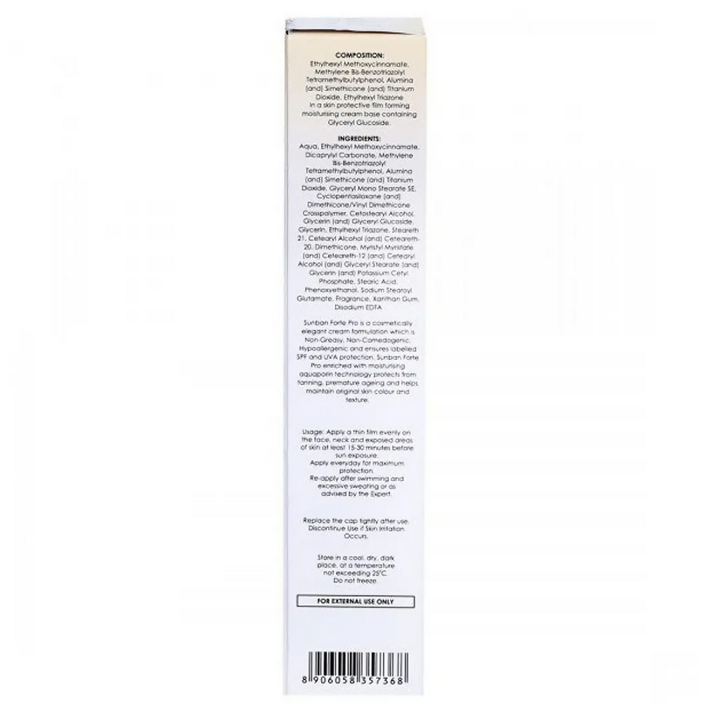 Sunban Forte Pro SPF 50+ PA+++ Cream | Grocsy