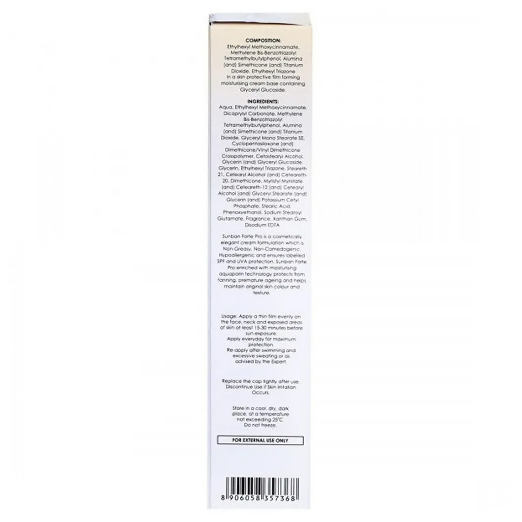 Sunban Forte Pro SPF 50+ PA+++ Cream | Grocsy