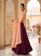 Teeya Creation Women's New Magenta Designer Lehenga Choli Set with Sequin Embroidery Work | Grocsy