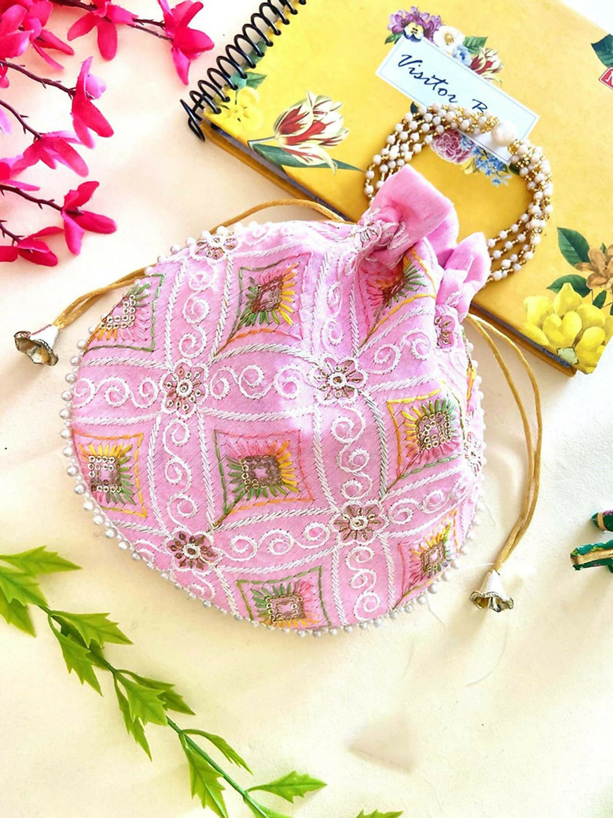 Joban Fashion Potli Bags - Light Pink | Grocsy
