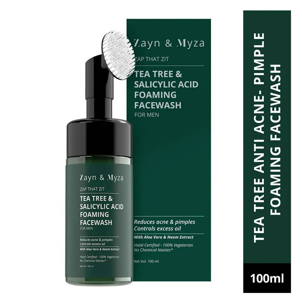 Zayn & Myza Tea Tree & Salicylic Acid Foaming Face Wash | Grocsy