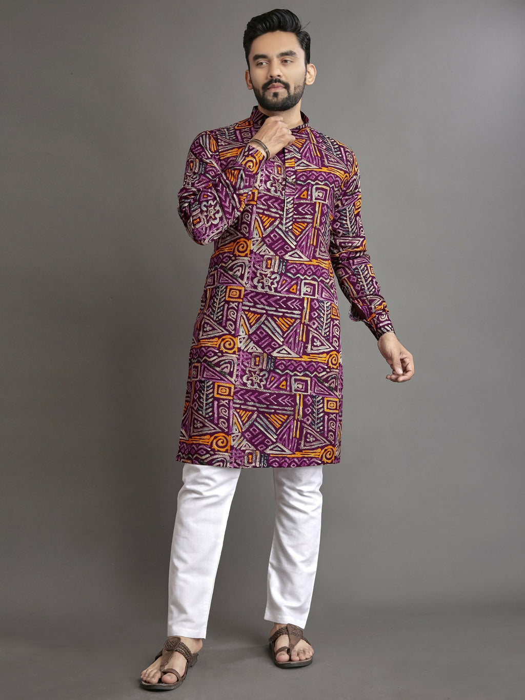 Anaita Multicolor Printed Cotton Straight Kurta | Grocsy