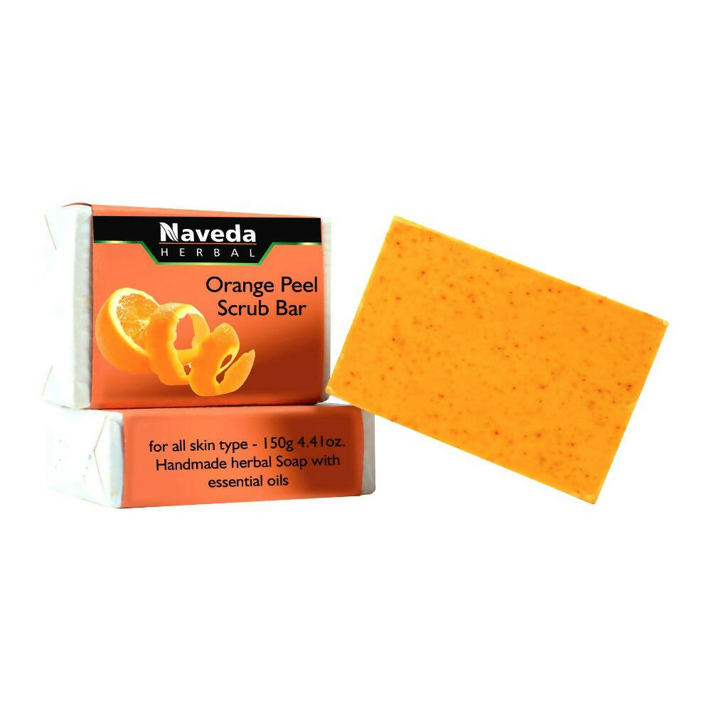 Naveda Herbal Orange Peel Scrub Bar | Grocsy