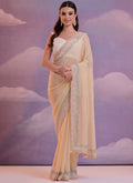 Vegaa Fashion Grey Heavy Georgette Sequence Work Saree | Grocsy