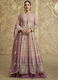 Vegaa Fashion Peach Real Georgette Embroidered Lehenga Style Suit | Grocsy