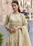 Vegaa Fashion Off White Silk Embroidered Palazzo Suit | Grocsy