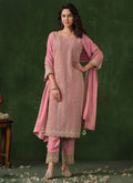 Vegaa Fashion Peach Rangoli Silk Sequence Salwar Suit | Grocsy
