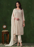 Vegaa Fashion Off White Rangoli Silk Sequence Salwar Suit | Grocsy