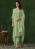 Vegaa Fashion Lime Green Rangoli Silk Sequence Salwar Suit | Grocsy