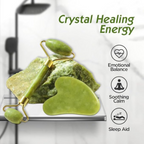 Bronson Professional Jade Roller & Gua Sha Face Neck Dual Head Massage Kit | Grocsy