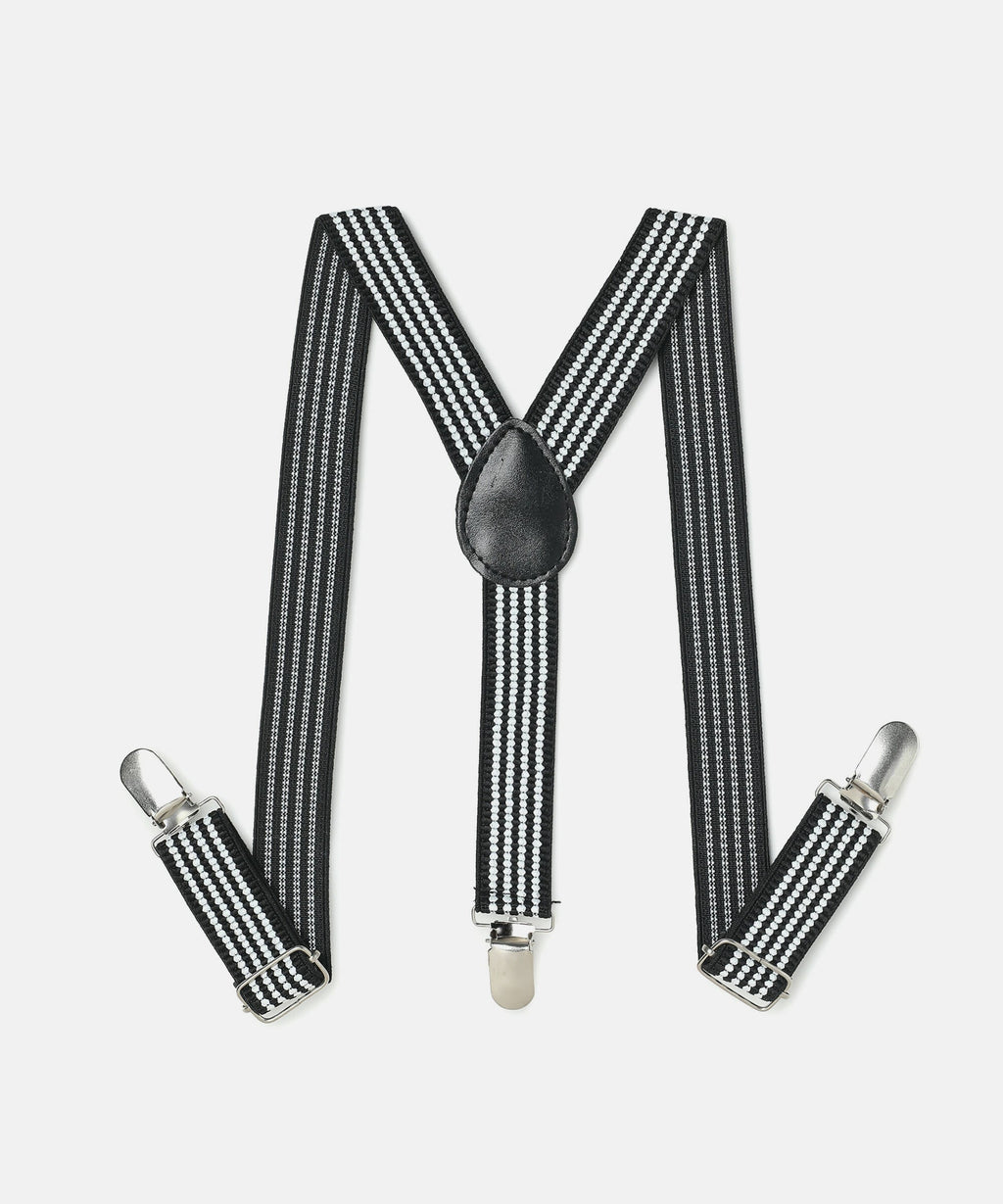 Manet Boys Strip Suspenders - Black | Grocsy