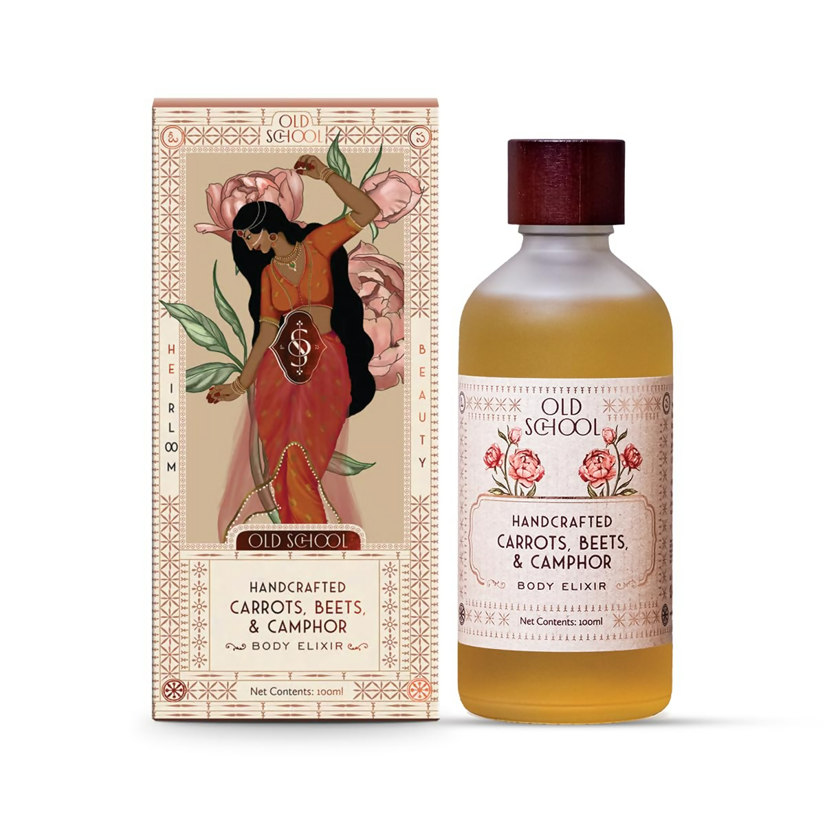 Old School Rituals Carrots Beets & Camphor Body Elixir Nourishing & Toning Body Oil | Grocsy