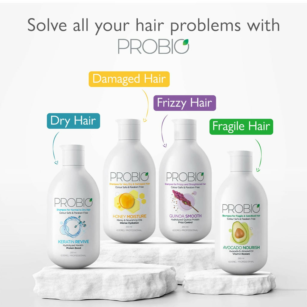 Godrej Professional Probio Honey Moisture Shampoo For Dry & Damaged Hair | Grocsy