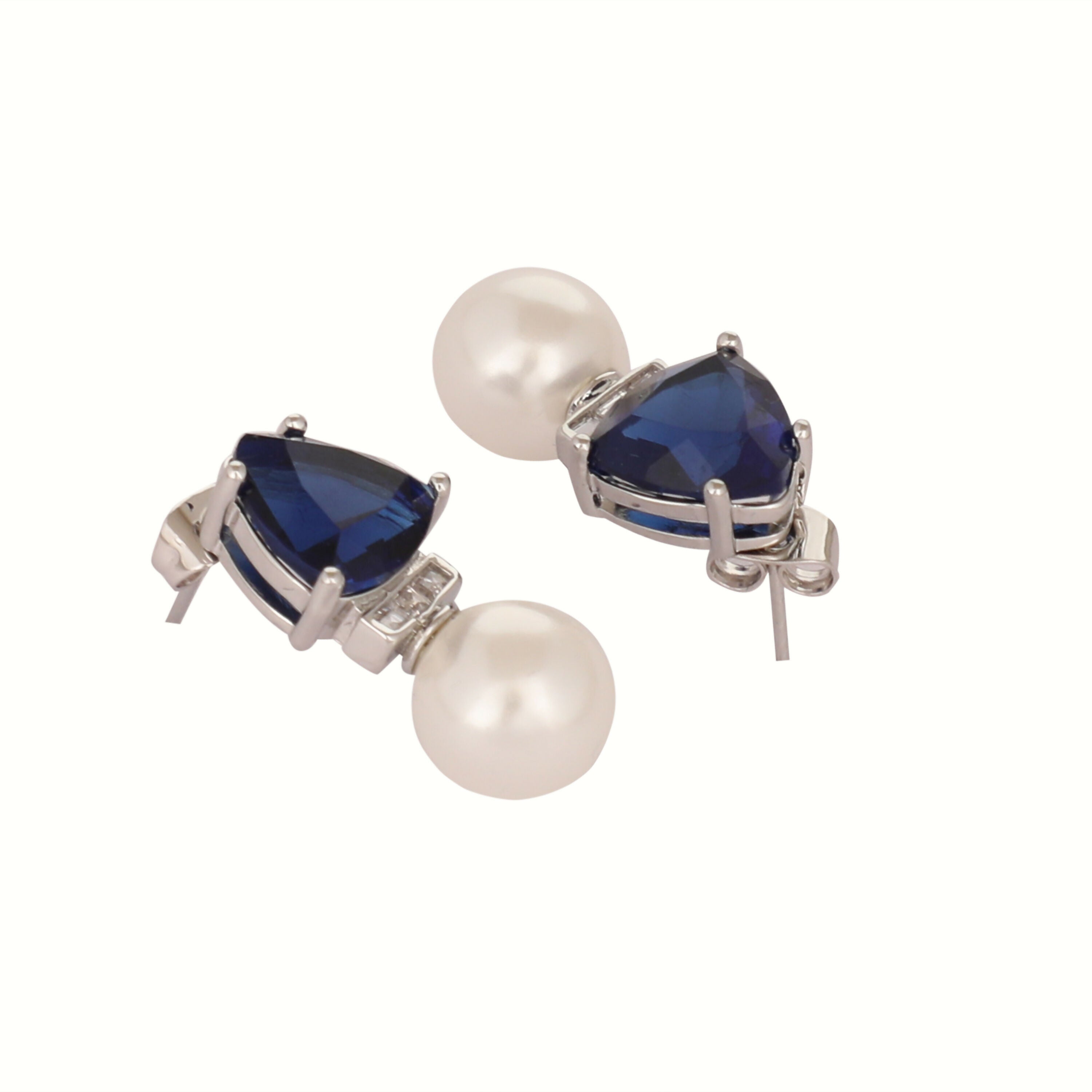 Nuyug Blue Stone Elegance Anti Tarnish Studs | Grocsy