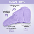 Nykaa Naturals Microfiber Hair Wrap for Frizz Free & Shiny Hair - Lavender | Grocsy