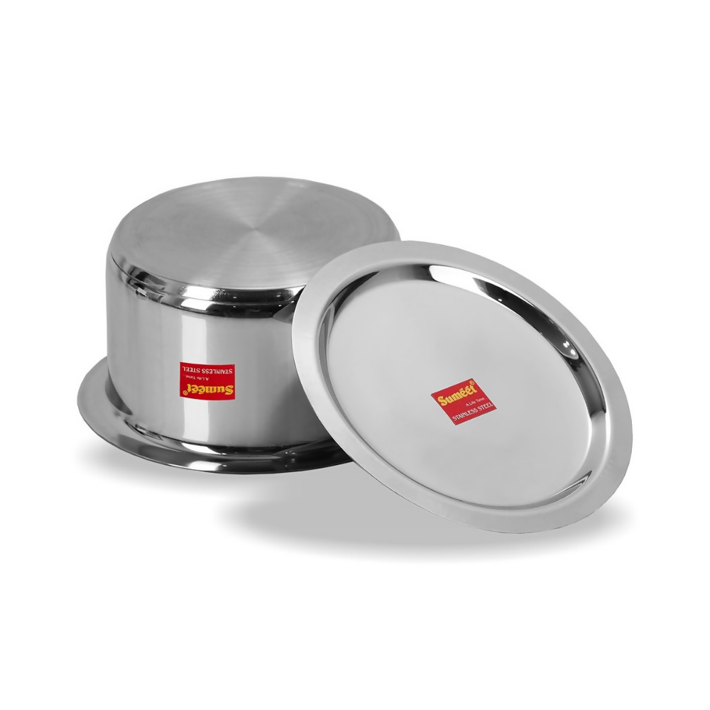 Sumeet Stainless Steel Encapsulated Bottom Induction & Gas Stove Friendly Container | Grocsy