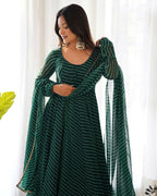 Joban Fashion Green Kurta Set Georgette Sequence Embroidery Work | Grocsy
