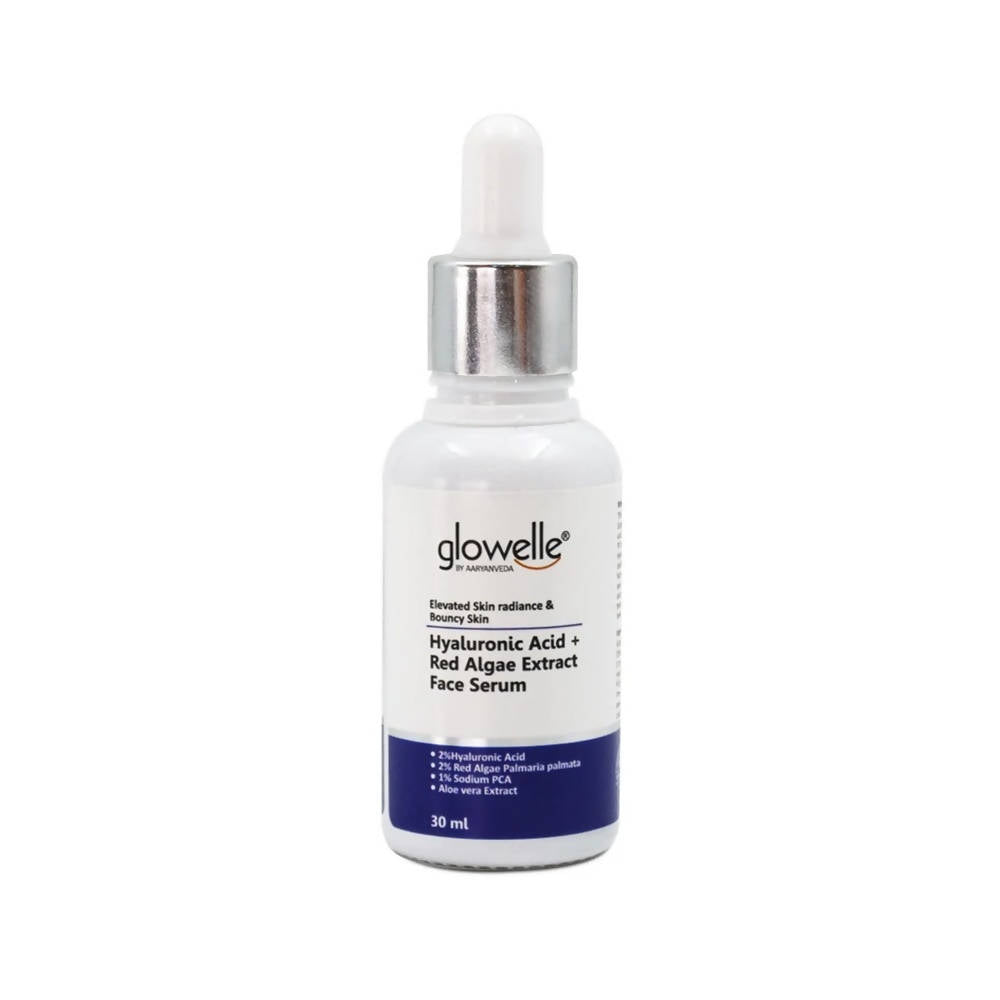 Aaryanveda Glowelle Hyaluronic Acid + Red Algae Face Serum | Grocsy