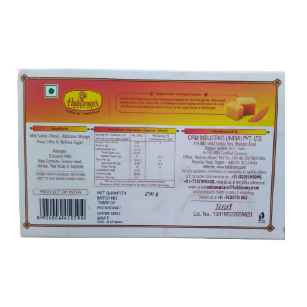 Haldiram's Mango burfee | Grocsy