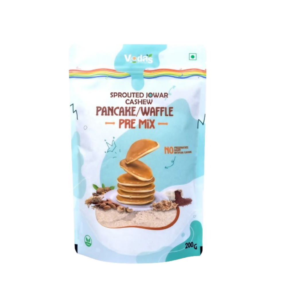 Vedas Kitchen Sprouted Jowar Cashew Waffle/Pancake Premix | Grocsy