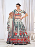 Wedding Designer White Chinon Lehengha Choli - Anbazaar | Grocsy