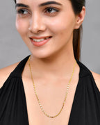 VOJ Gold-Polished Biscuit Shaped Chain For Women | Grocsy