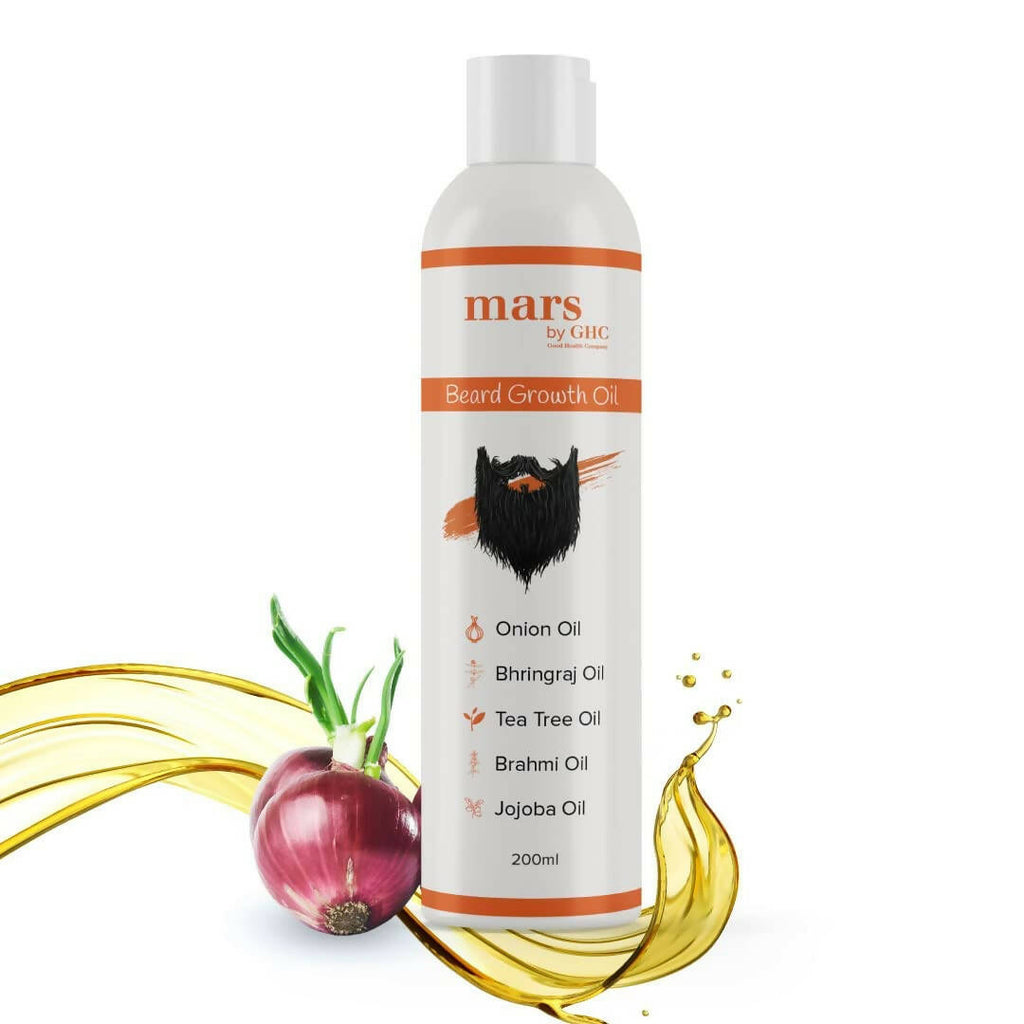 Mars By GHC Beard Growth Oil with Onion, Bhringraj, Tea Tree Oil | Grocsy