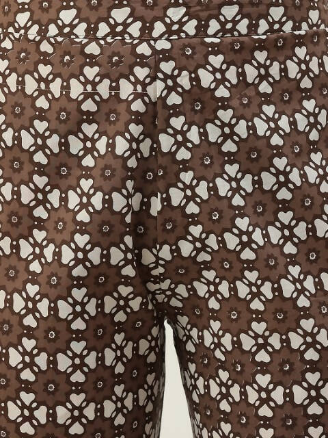 FIORRA Women's Brown Cotton Straight Kurta Pant With Dupatta | Grocsy