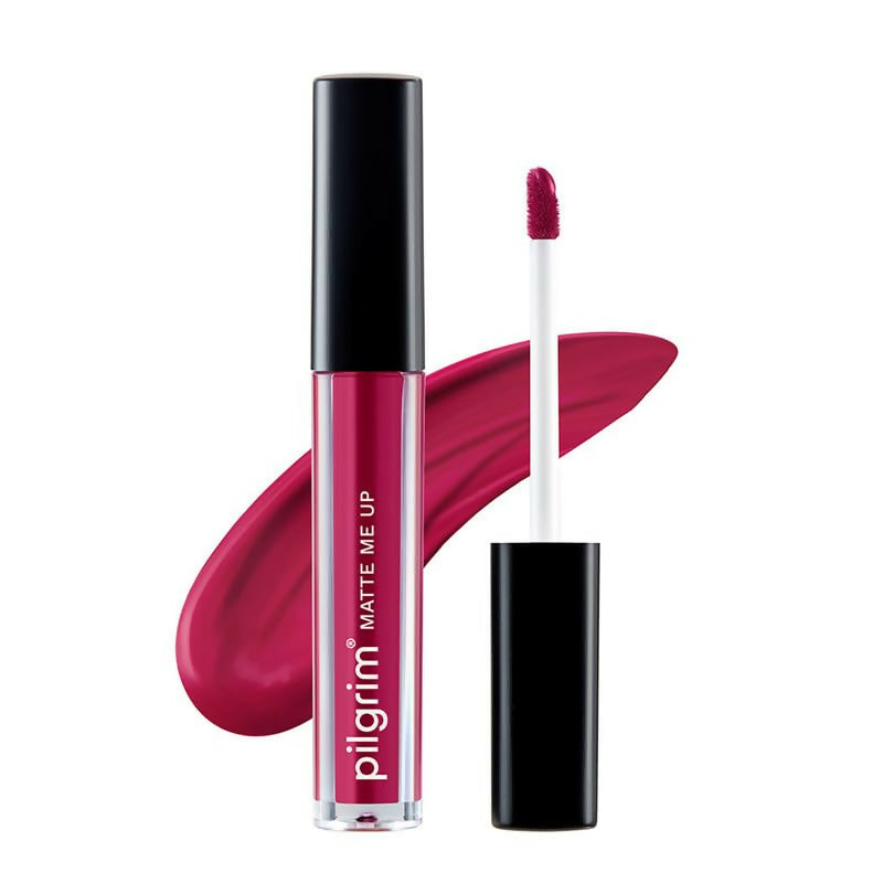 Pilgrim Liquid Matte Lipstick with Hyaluronic Acid - Kinky Pink | Grocsy