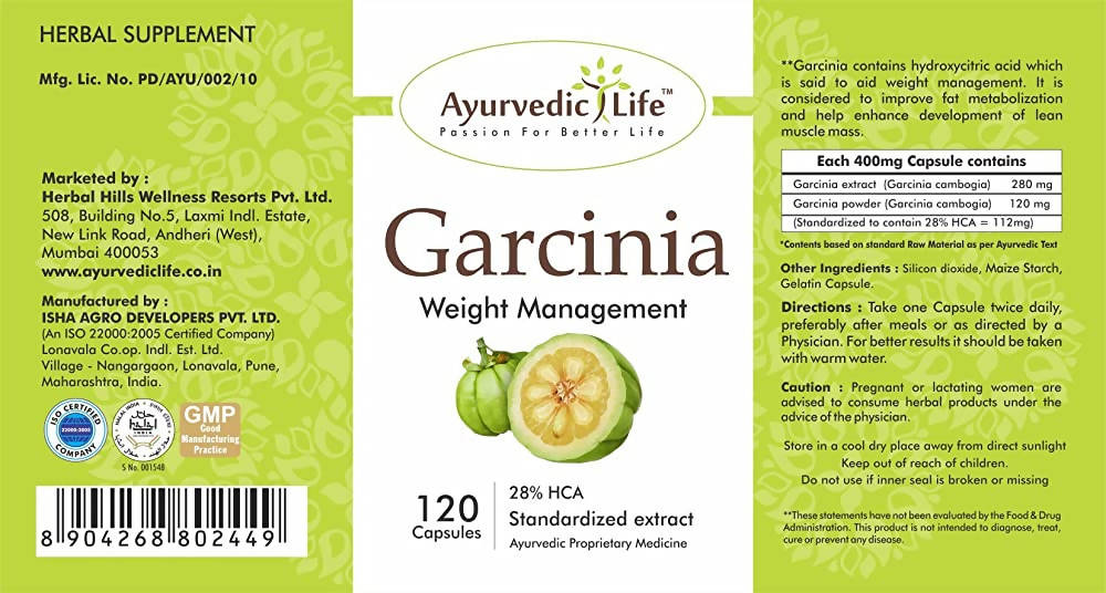Ayurvedic Life Garcinia Capsules | Grocsy