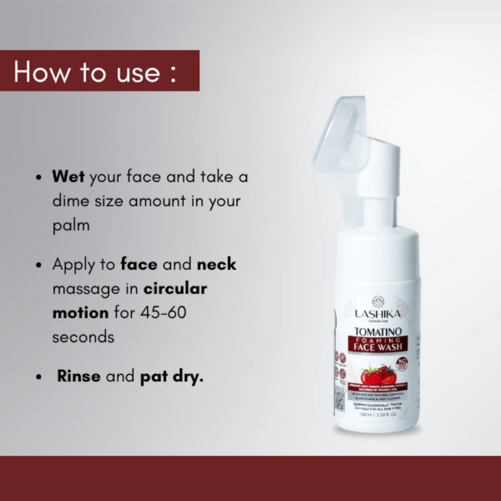 Lashika Tomatino Foaming Face Wash | Grocsy