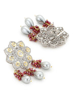 Diamond & Semi Precious Stone Earrings- Ruby Raang | Grocsy
