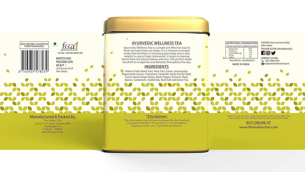 The Indian Chai - Ayurvedic Wellness Tea | Grocsy