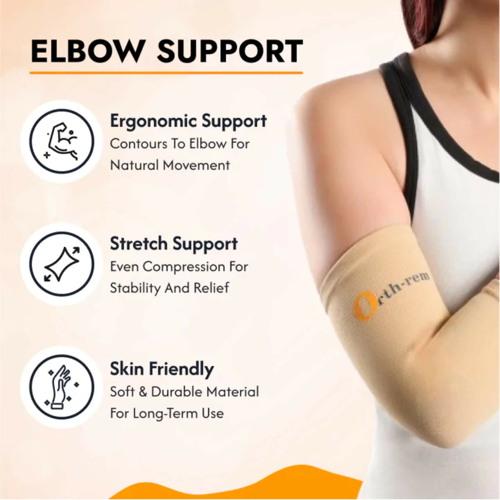 Orth-rem Elbow Support Brace For Men & Women (Pair) | Grocsy