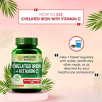 Himalayan Organics Chelated Iron Plus Vitamin C Tablets | Grocsy