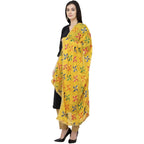 A R Silk Pakka Phulkari Fancy Dupatta Color Yellow Dupatta or Chunni | Grocsy