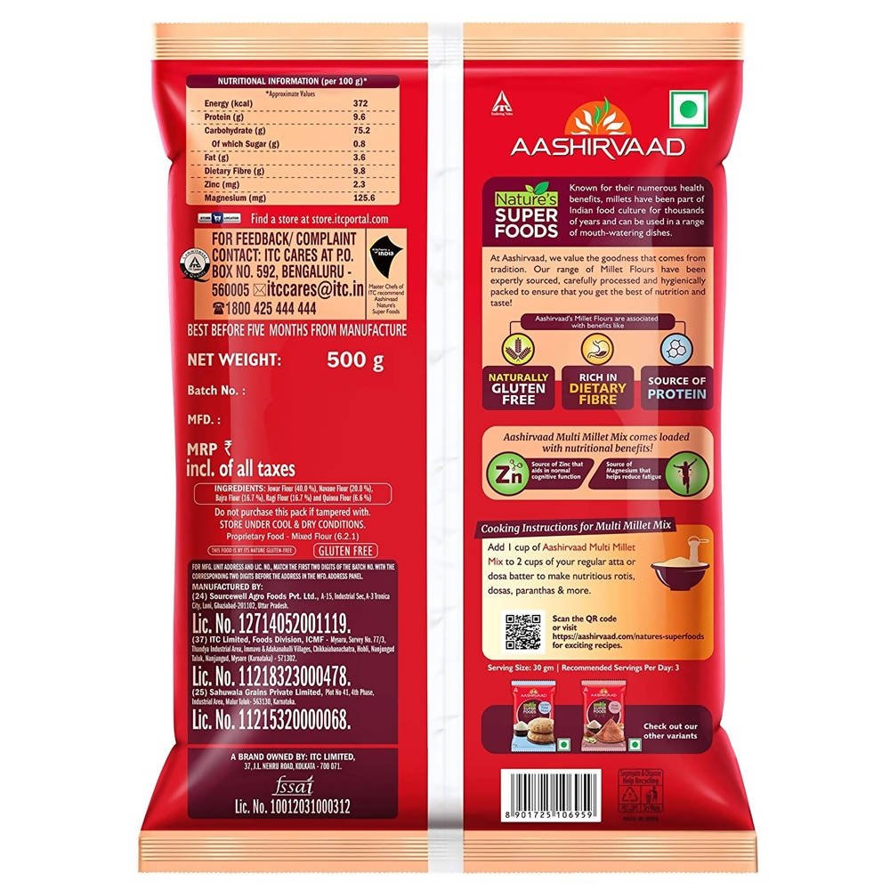 Aashirvaad Nature's Super Foods Multi Millet Mix Pouch | Grocsy