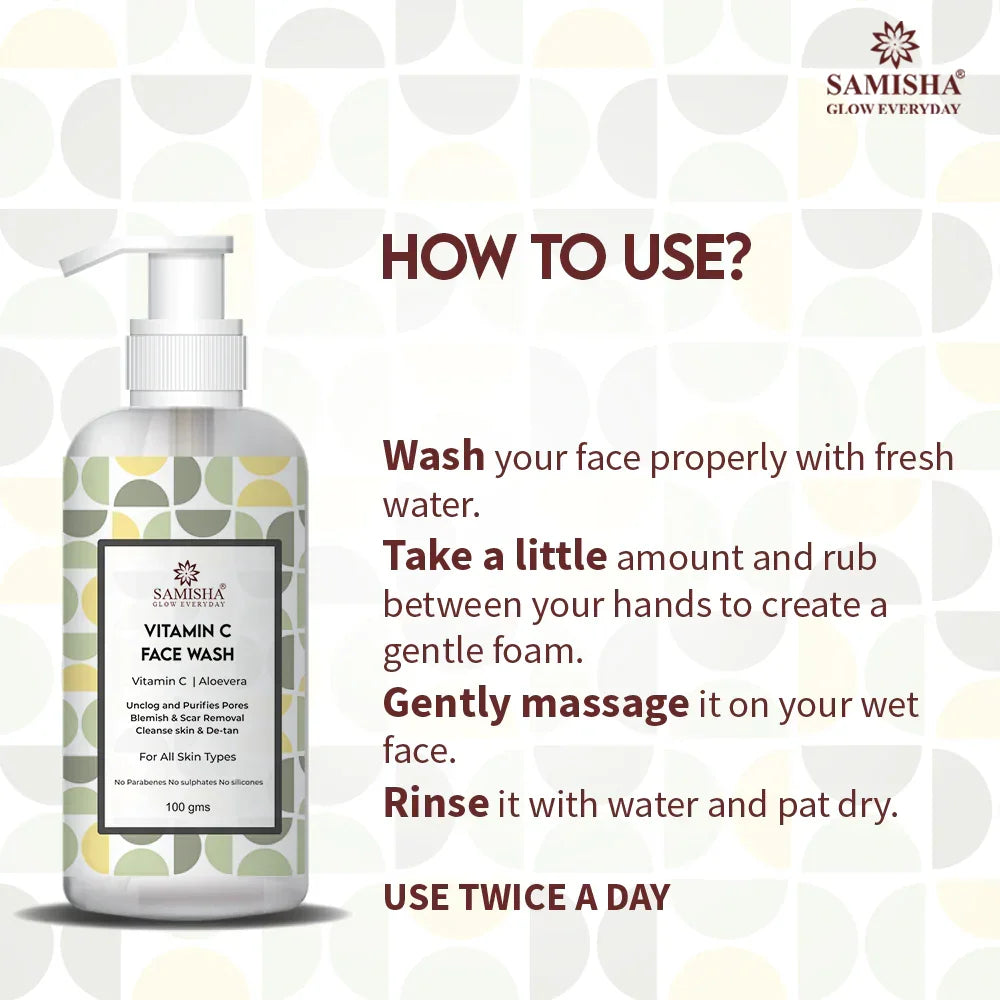 Samisha Vitamin C Face Wash | Grocsy