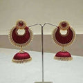 Pink Color with Jhumki Beads Earrings | Grocsy