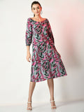 Myshka Women's Multi Printed Dress | Grocsy