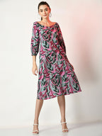 Myshka Women's Multi Printed Dress | Grocsy