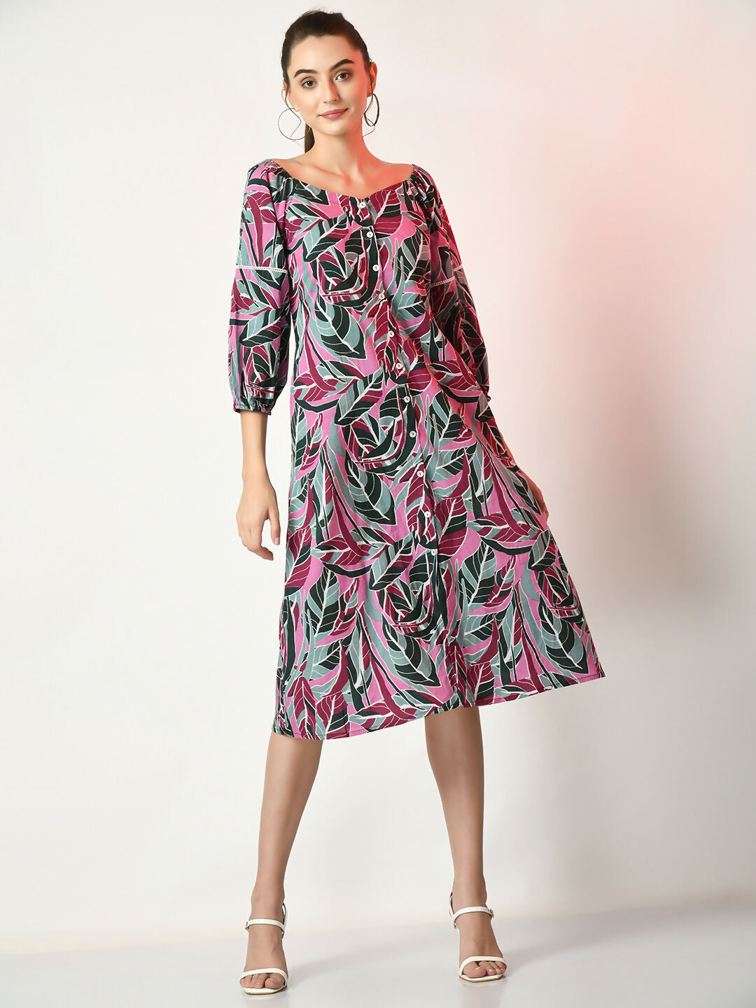 Myshka Women's Multi Printed Dress | Grocsy