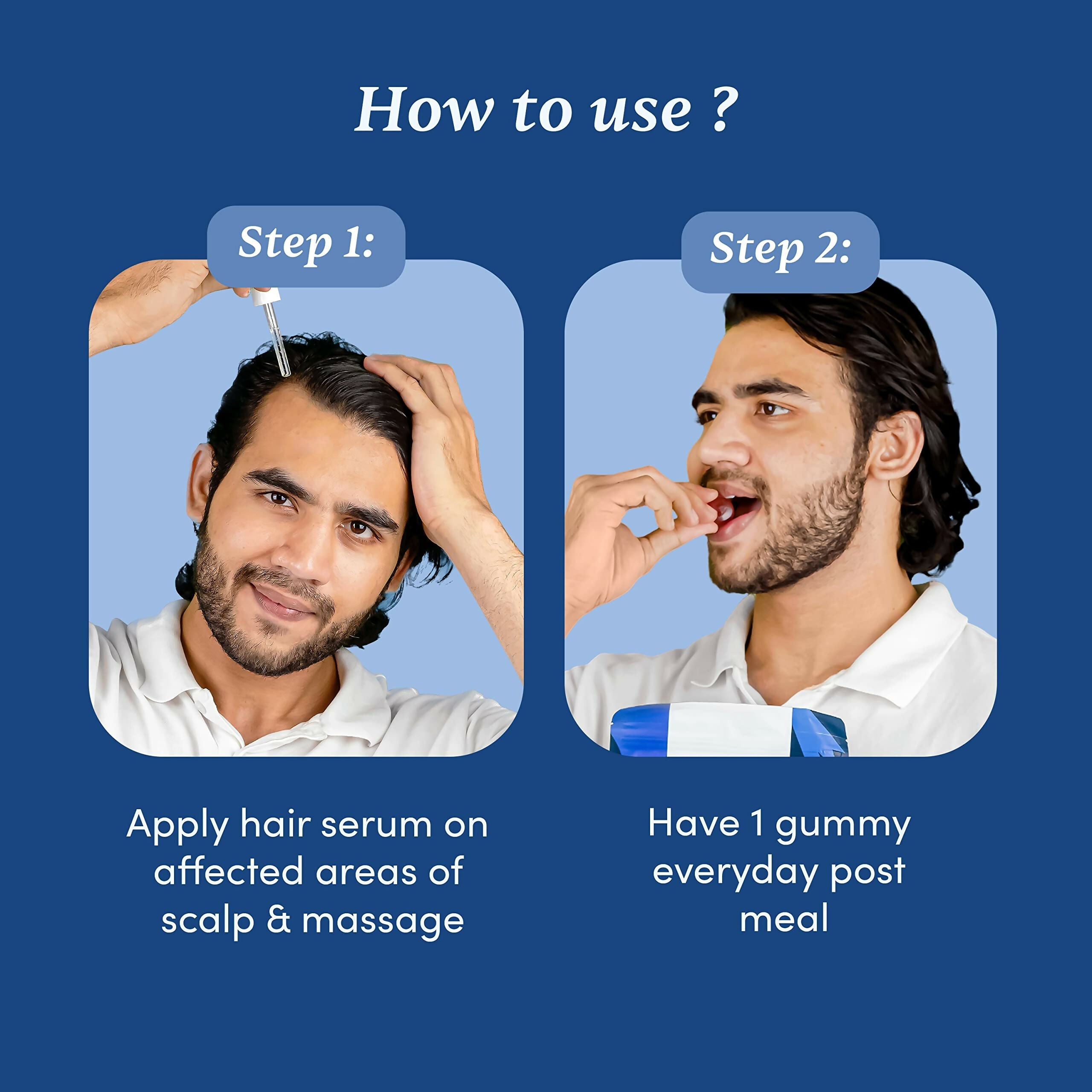 Man Matters Hair Growth Combo - Biotin Hair Gummies & Advanced Hair Serum | Grocsy